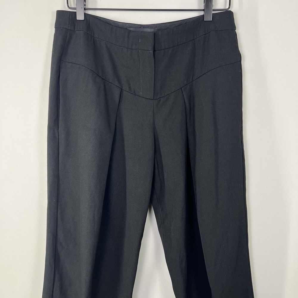 Derek Lam Wool Cropped Trousers Womens Size 8 Black Italian Fabric Tailored - Picture 3 of 15